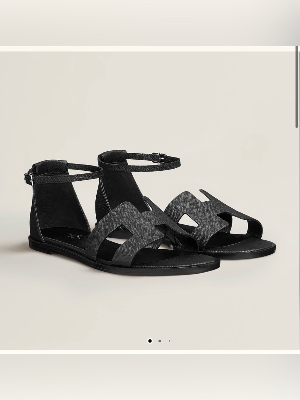 Hermes Santorini Sandal Epsom 37